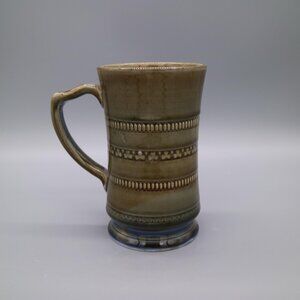 Vintage Wade Irish Porcelain Blue Green Shamrock Beer Stein Tankard Mug